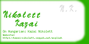 nikolett kazai business card